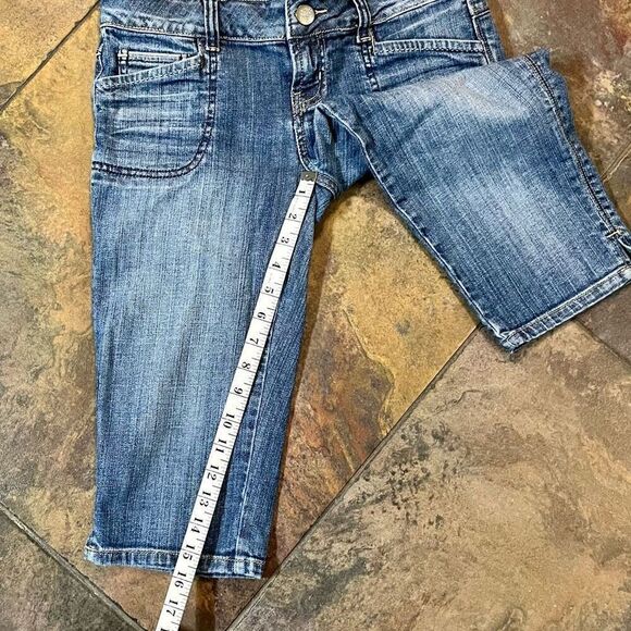 American Eagle Denim Cropped Capri Pants 2 Regular - Picture 4 of 12